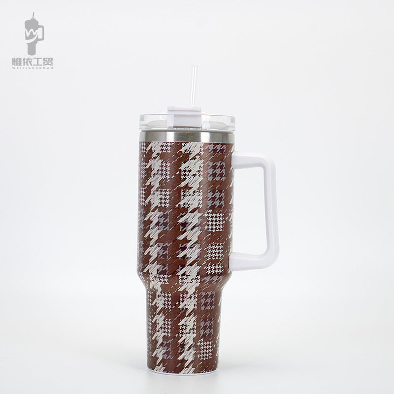 Wholesale Tumbler 40oz Stainless Steel Insulation and Cold Storage Car Handle Ice Tycoon Car Cup