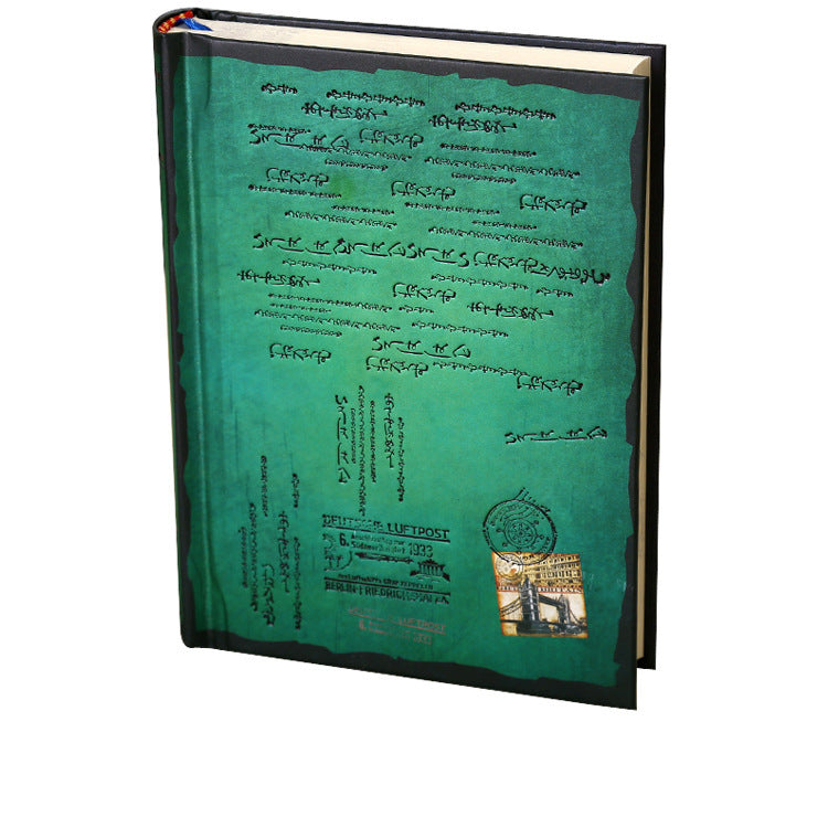 Wholesale Stamps Hard Shell Color Printing Inner Core A5 Retro Notebook