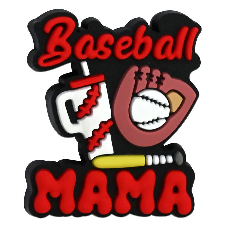 Wholesale Random 100pcs Cartoon Baseball Sports Beads  Focus Beads