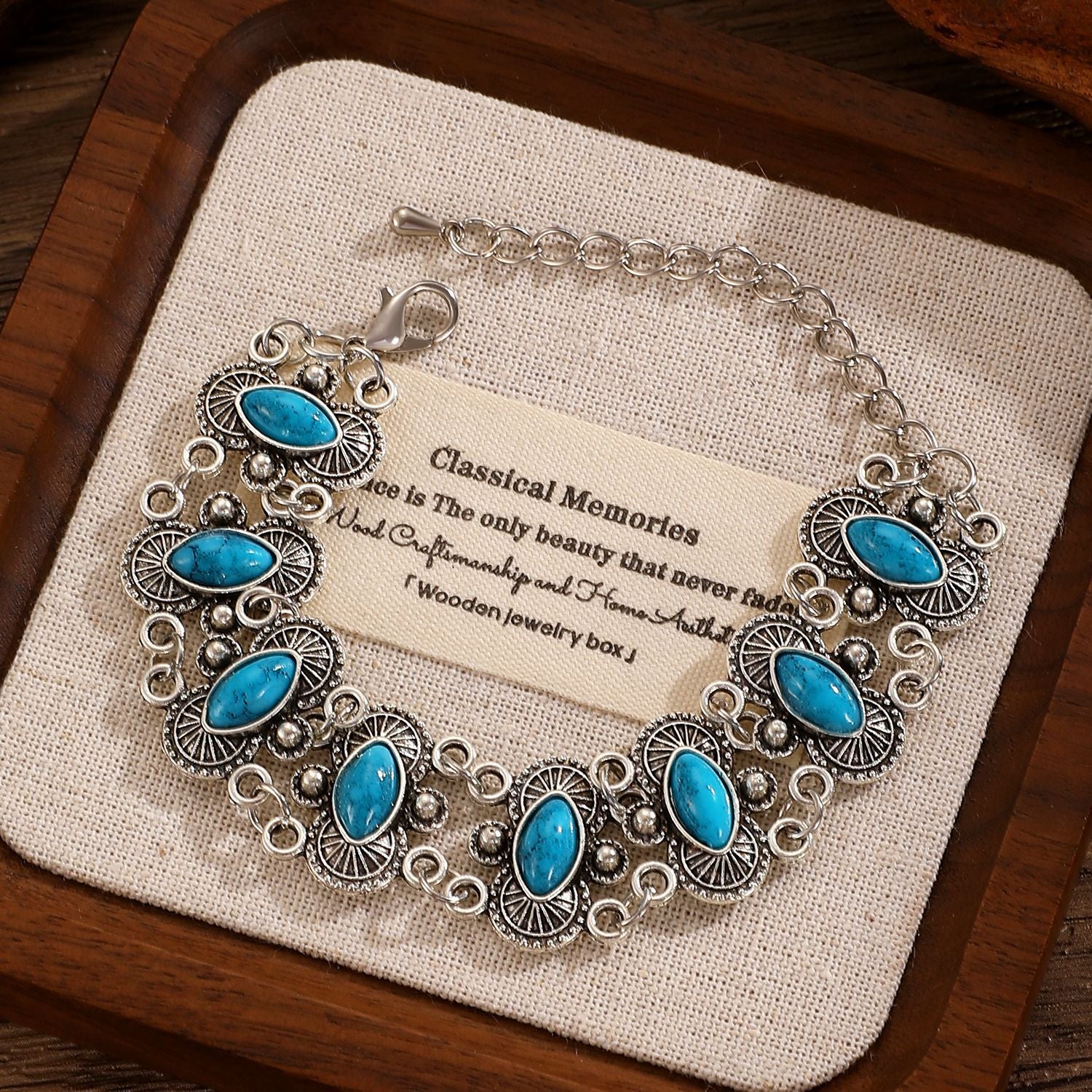 Wholesale Retro oval turquoise bracelet