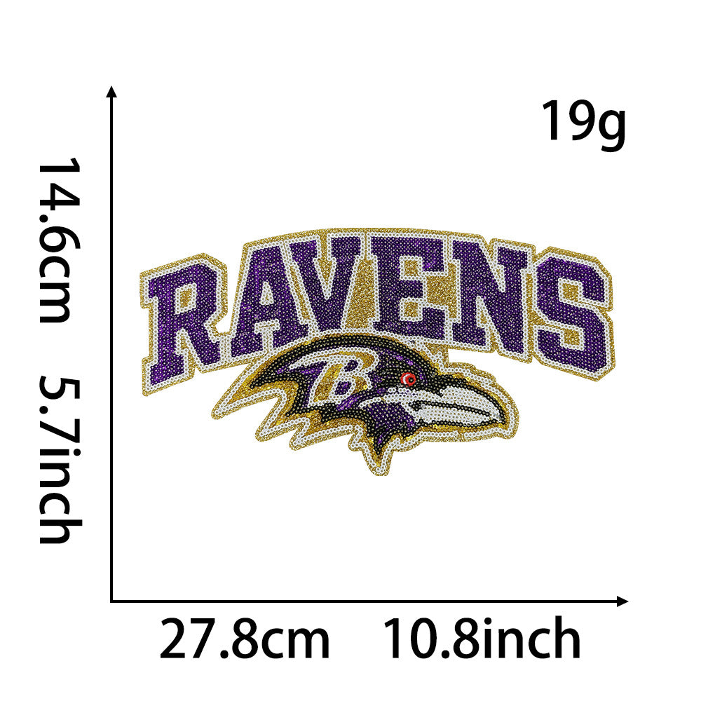Wholesale Football Team Sequin Logo Patches Stylish Embroidered Applique For ets Boutique DIY Supply OLY Exclusive