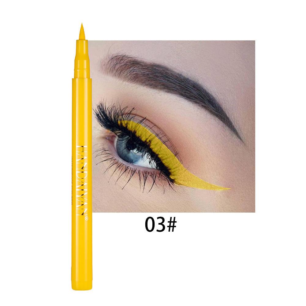 Wholesale Rainbow DIY Color Eyeliner Liquid Is Not Easy To Smudge Matte Eyeliner Pen