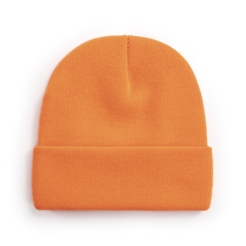 Wholesale All-match Solid Color Wool Knitted Hat