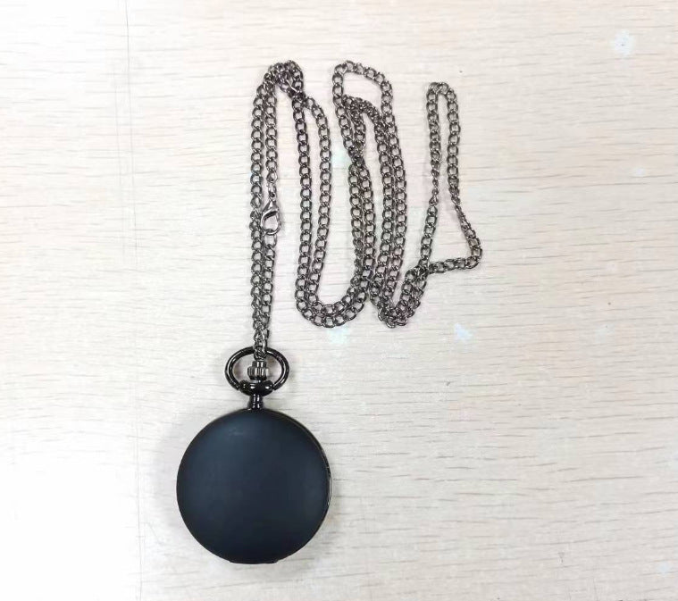 Wholesale Stainless Steel Outdoor Sports Glossy Quartz Matte Silver Creative Pocket Watch