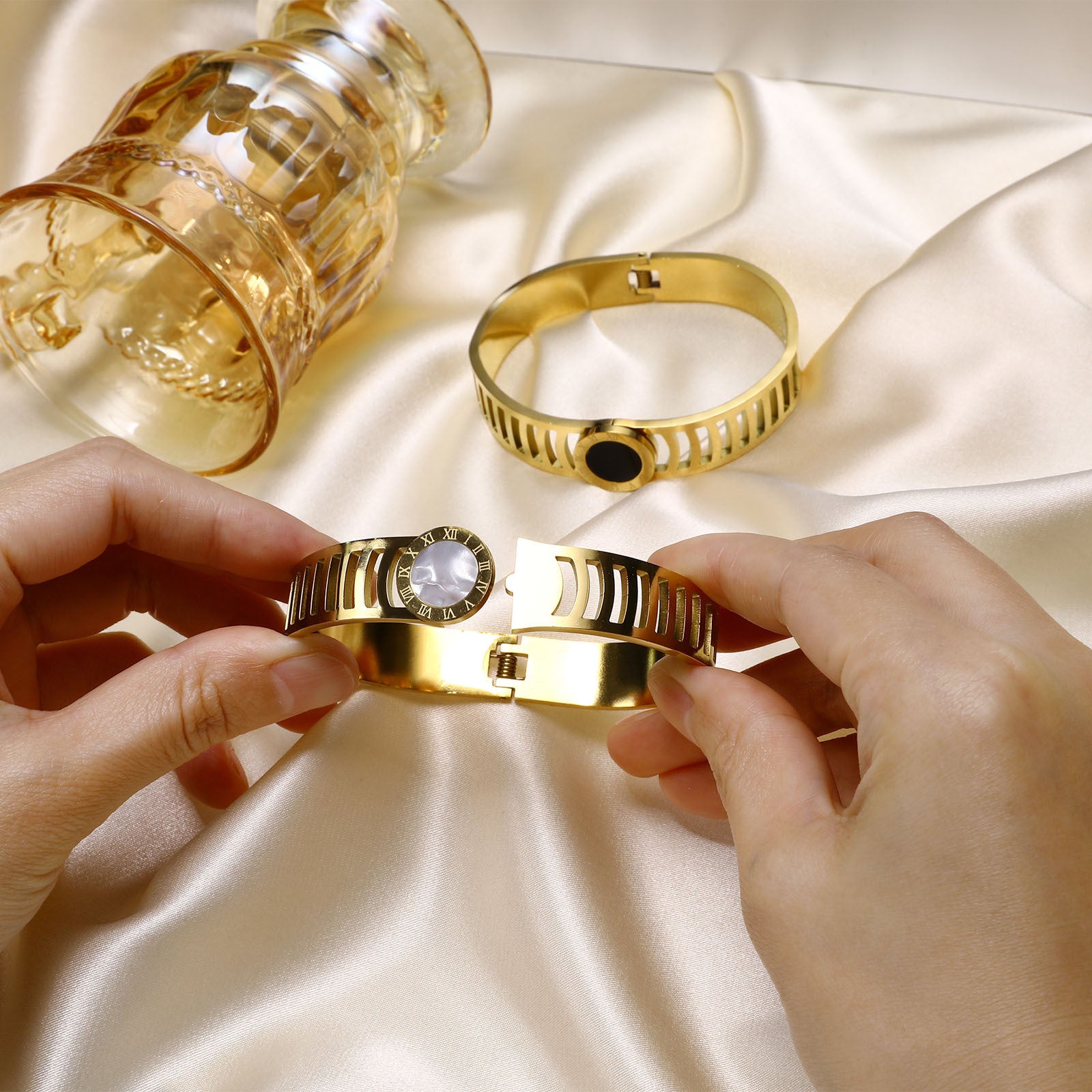 Pulseras de acero inoxidable al por mayor de diablo ojo