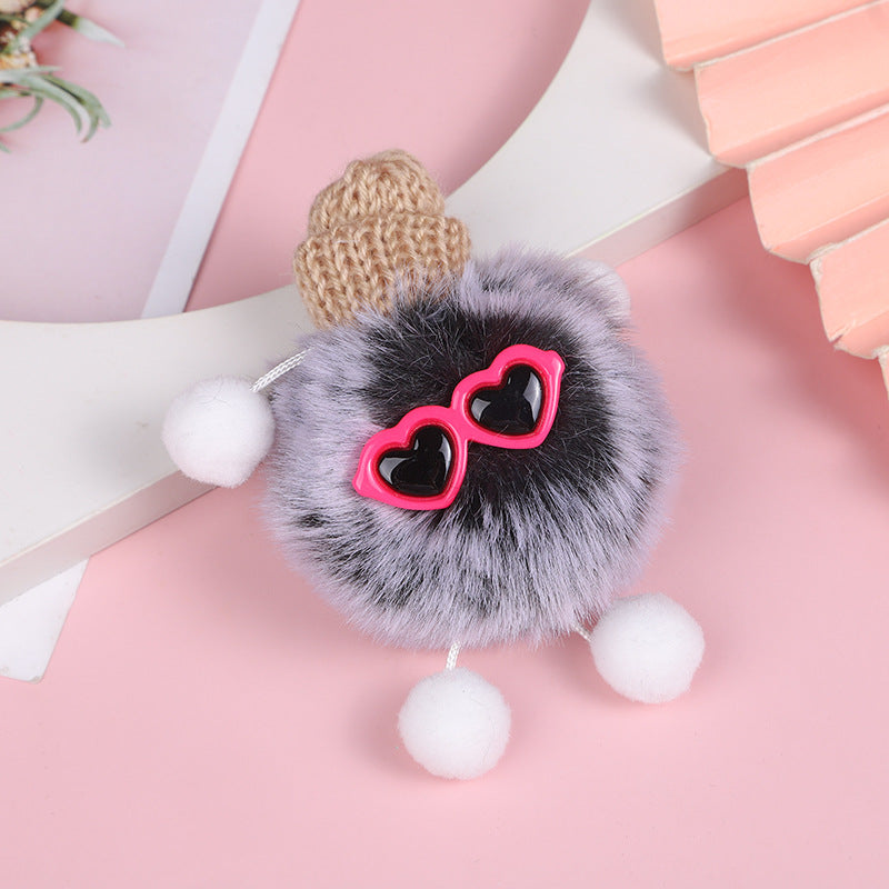 Wholesale Hair Ball Elf Keychain
