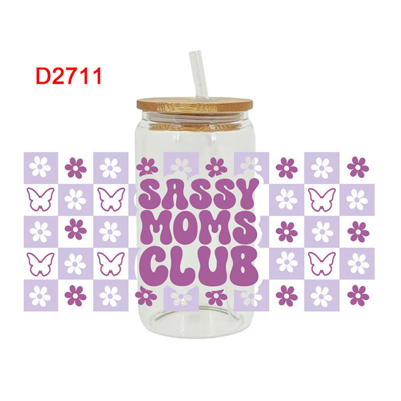 Wholesale Colorful Flower Series 16oz Cup UV DTF Wraps