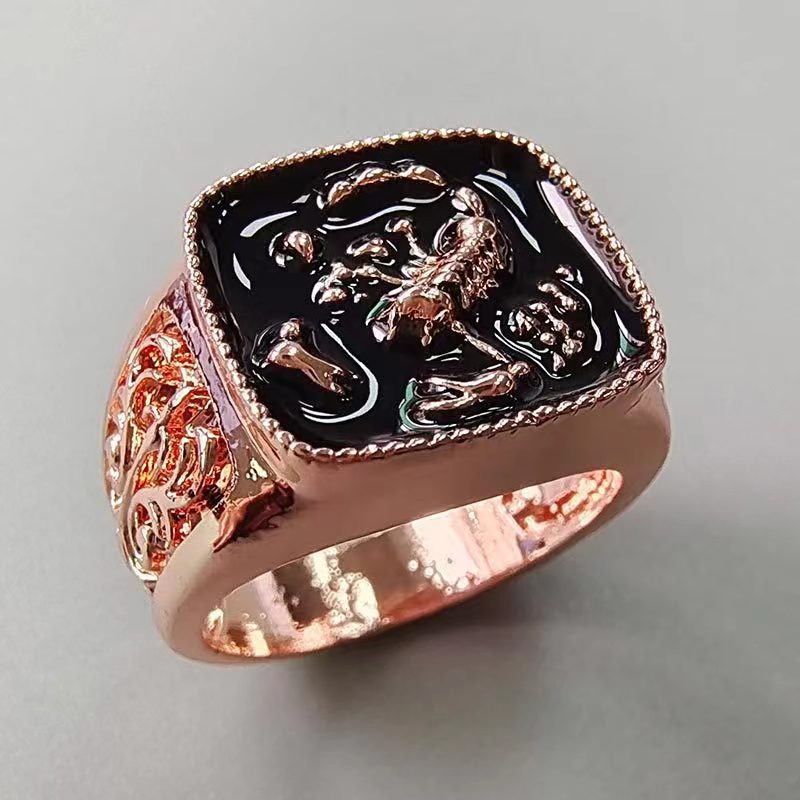 Wholesale Creative Scorpio Relief Men's Poisonous Scorpion Memorial Rings