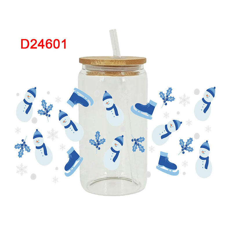 Wholesale Christmas tree cup 16oz Cup UV DTF Wraps