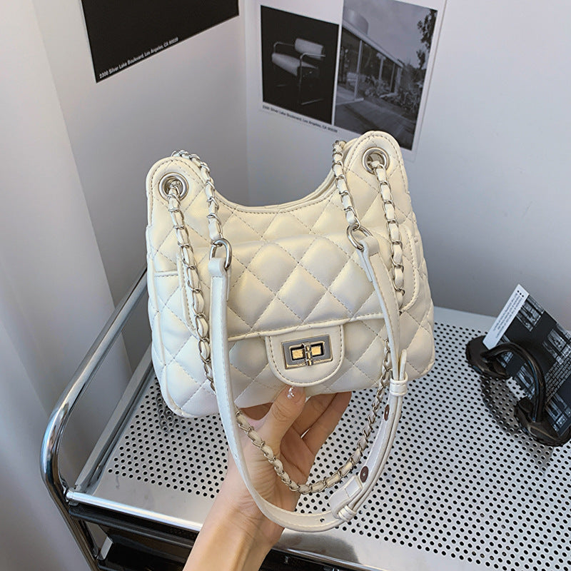 Wholesale Fashion Diamond Chain Small Square Bag Simple Crossbody Bag