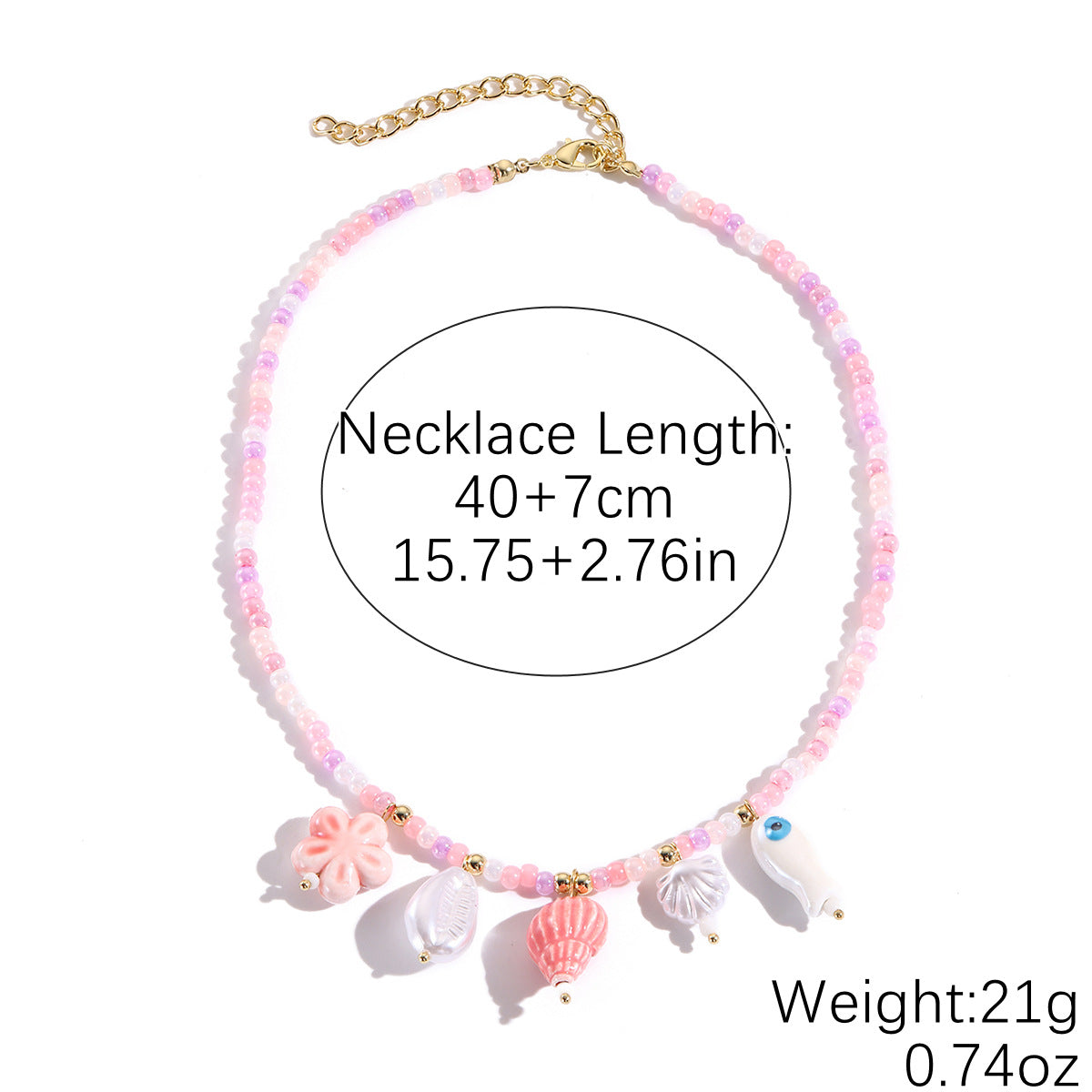 Wholesale Ocean-themed seashell pearl conch bohemian necklace
