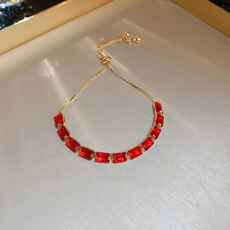 Wholesale Light Luxury Niche Exquisite High-end Pull-out Adjustable Zircon Bracelet