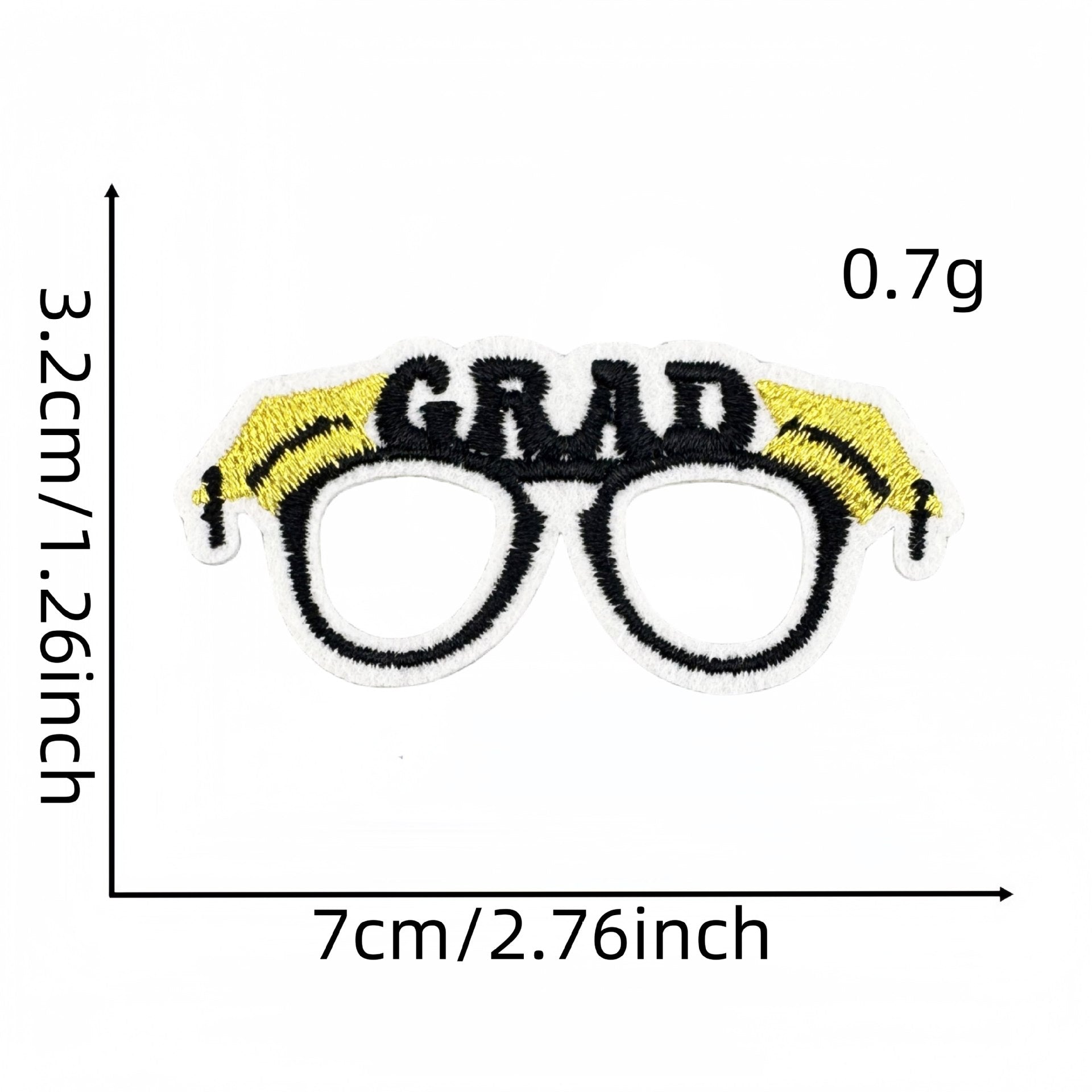 Wholesale Black gold graduation season embroidery patch clothing accessories ironing hot melt glue