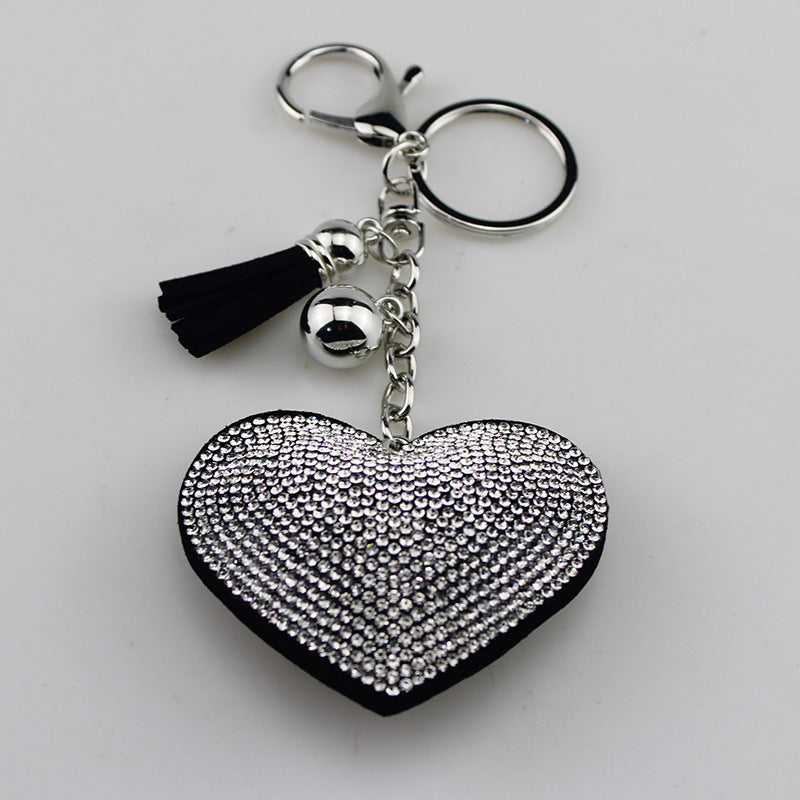 Wholesale Rhinestone Colorful Heart Keychain