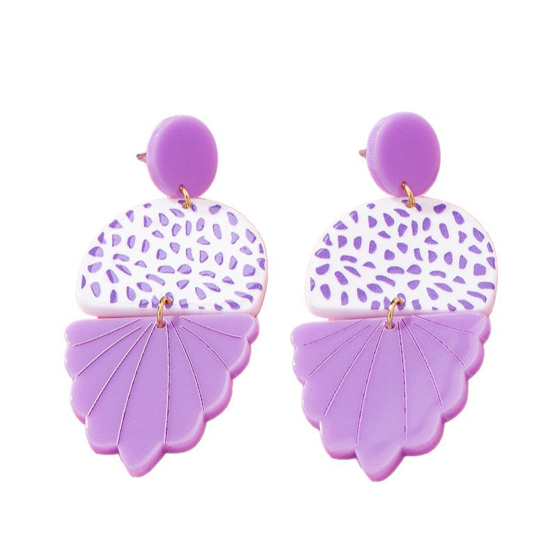 Wholesale Leopard and Zebra Symbols Acrylic Earrings