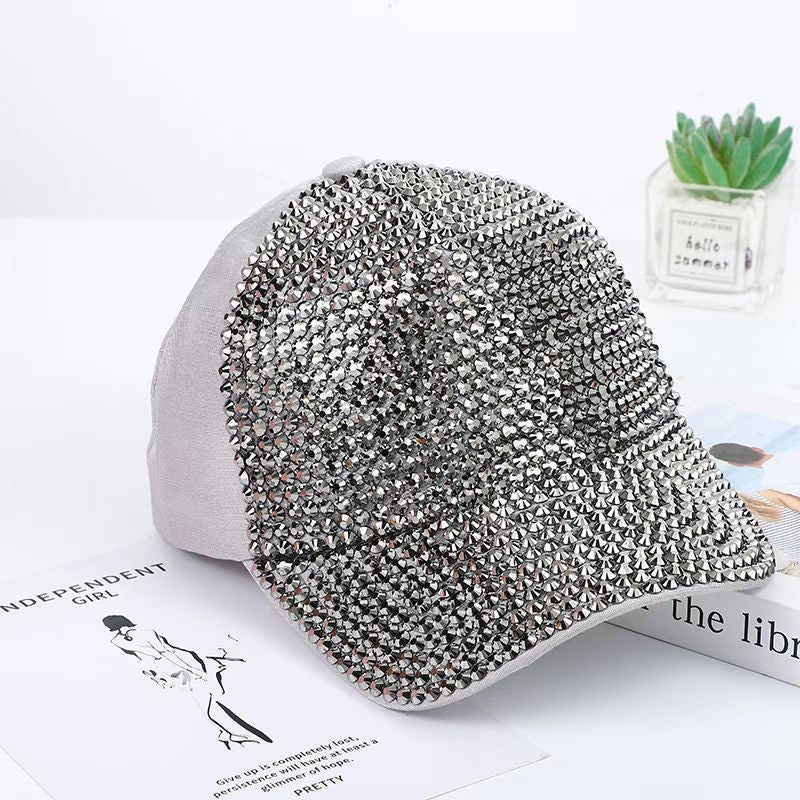 Wholesale Cotton Handmade Diamond Studded Baseball Caps