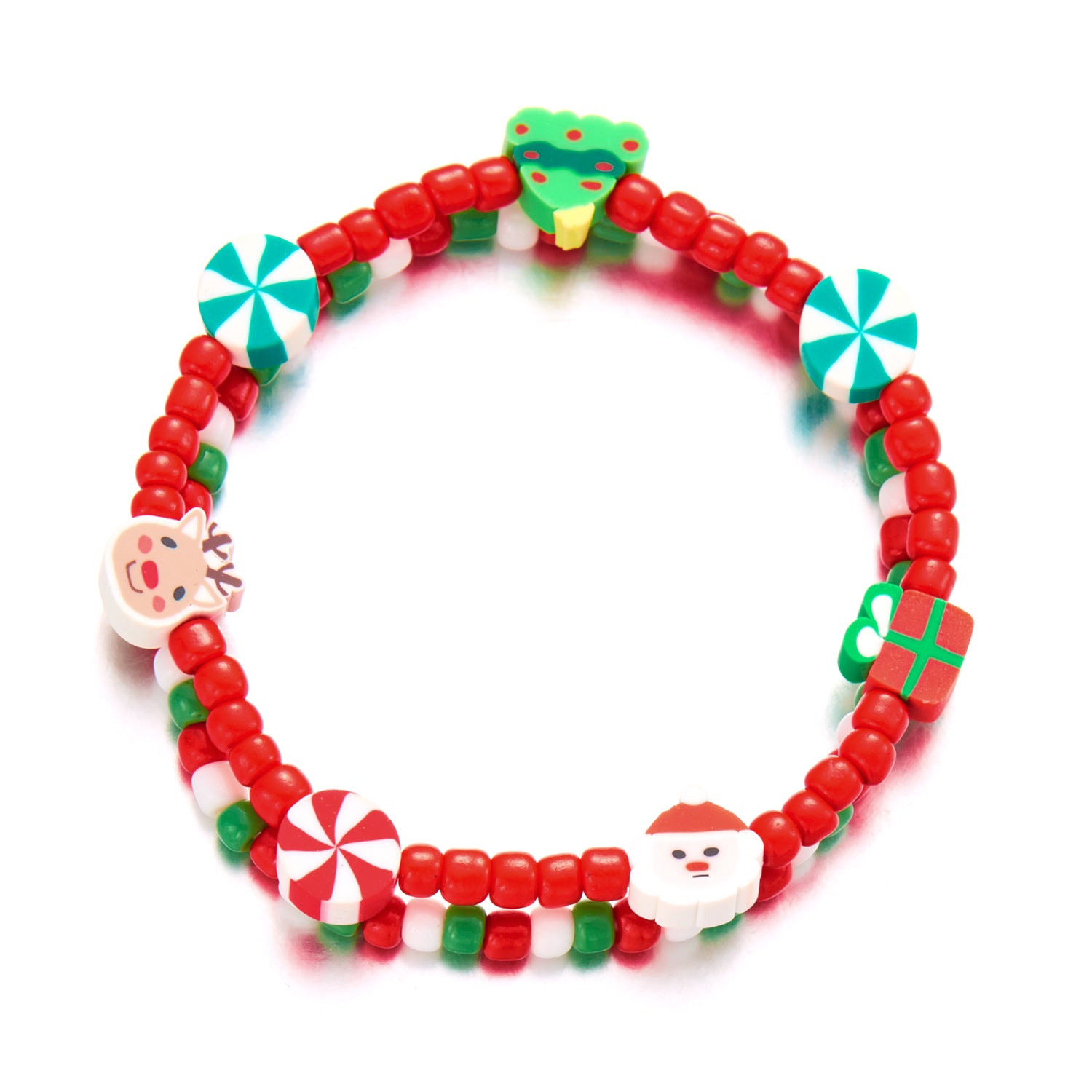 Wholesale Christmas rice beads soft y Christmas tree snowflake bracelet