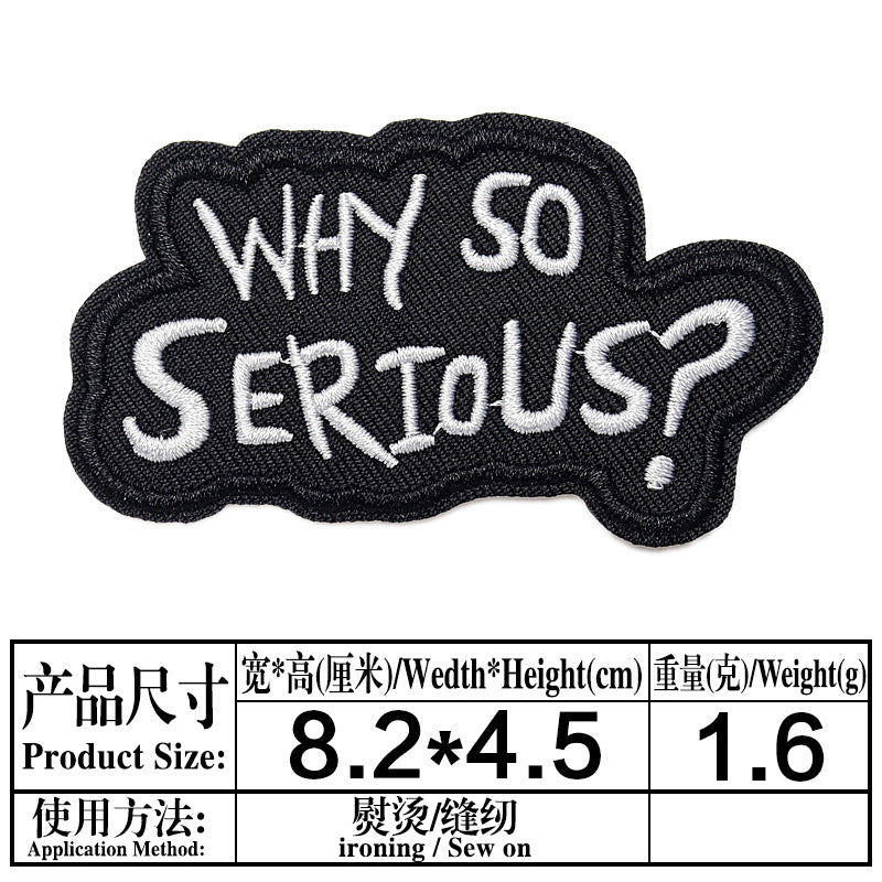 Wholesale Black And White Embroidered Letter Patches Set Of 16 For Clothes Bags Towels Fashion Decorative Gift Resale