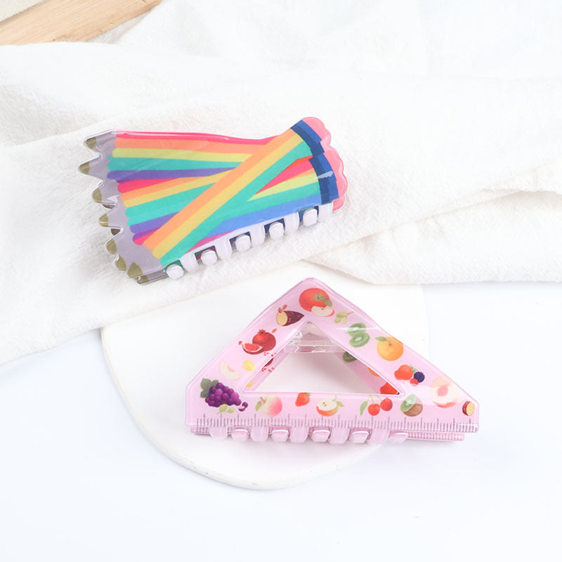 Wholesale Cute Colorful Puzzle Shark Hair Clip PVC Hair Gripper Fashion Accessory For Everyday Styling And Gift