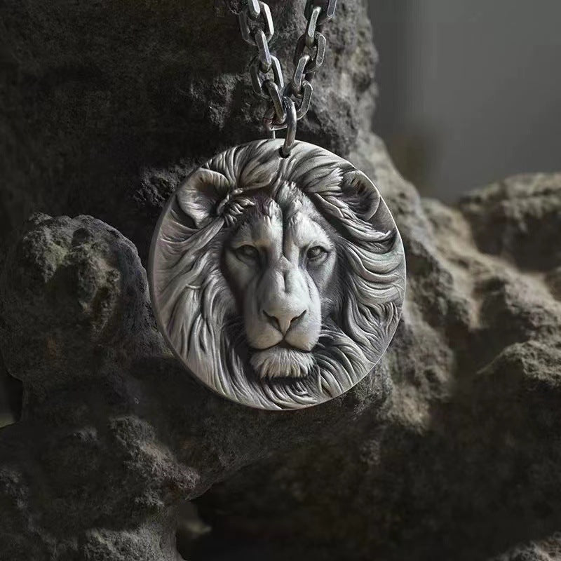 Wholesale Lion Head Pendant Alloy Necklaces