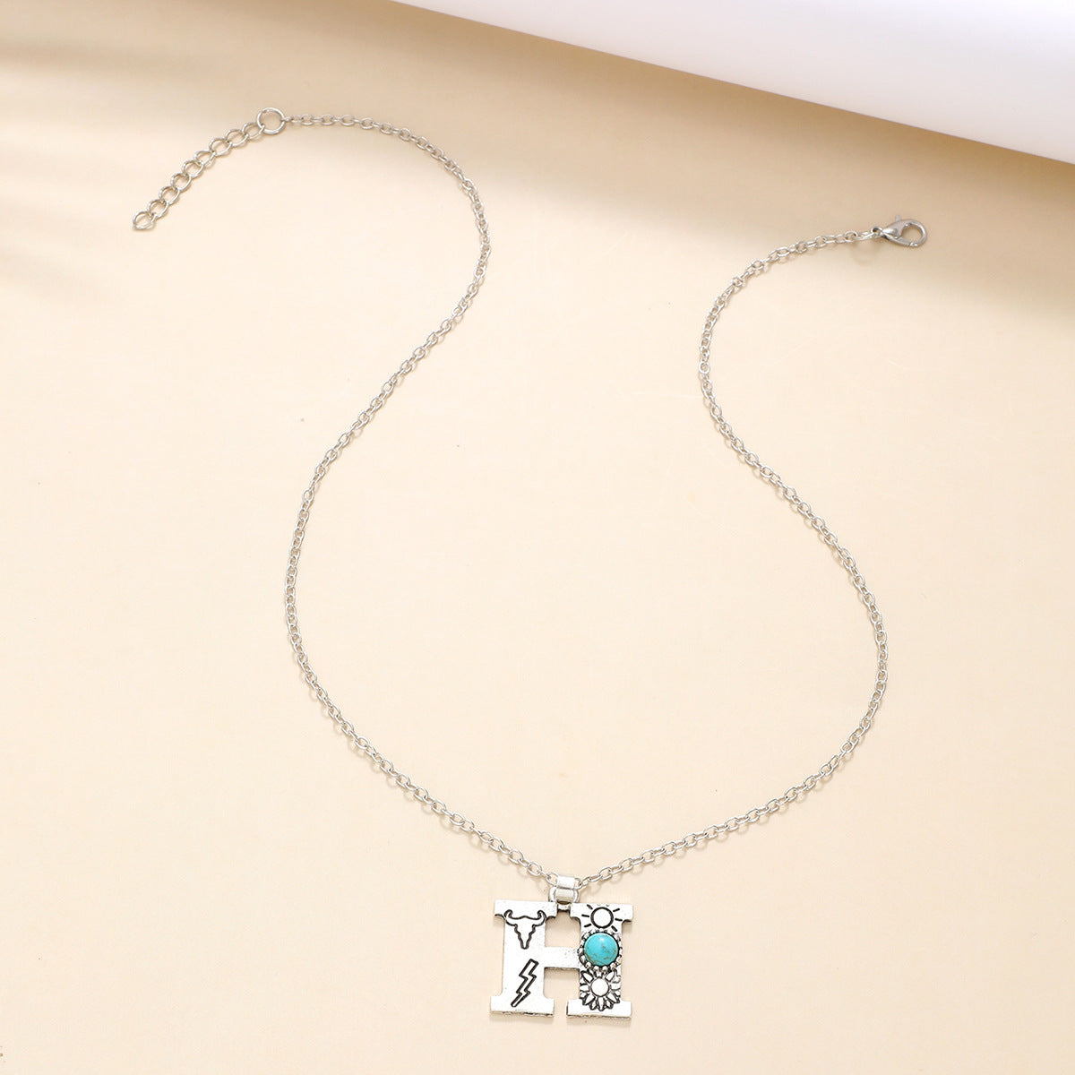 Wholesale Alloy English letter necklace western style
