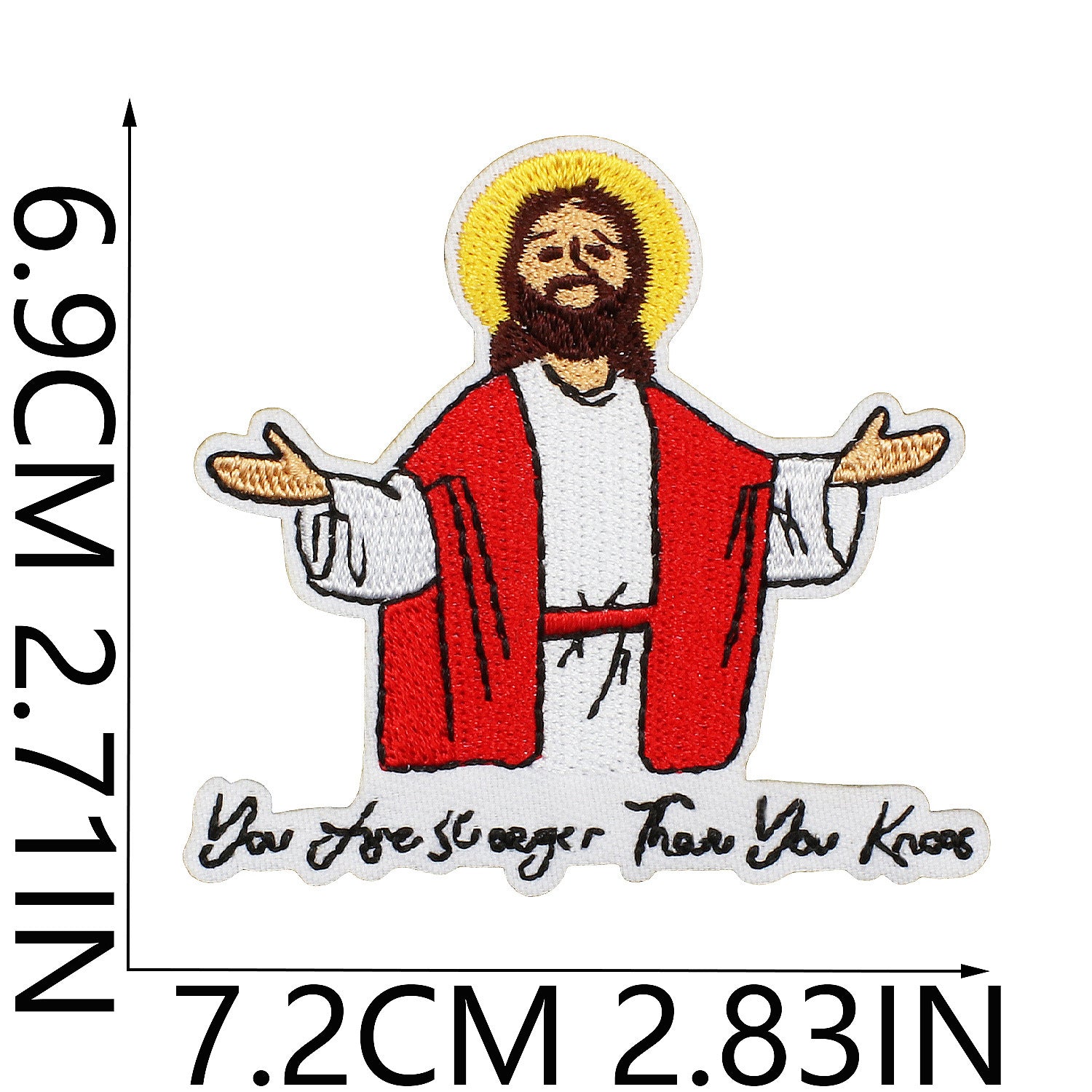 Wholesale Faith Letter Series Embroidered Fabric Patch with Cross  DIY Patches