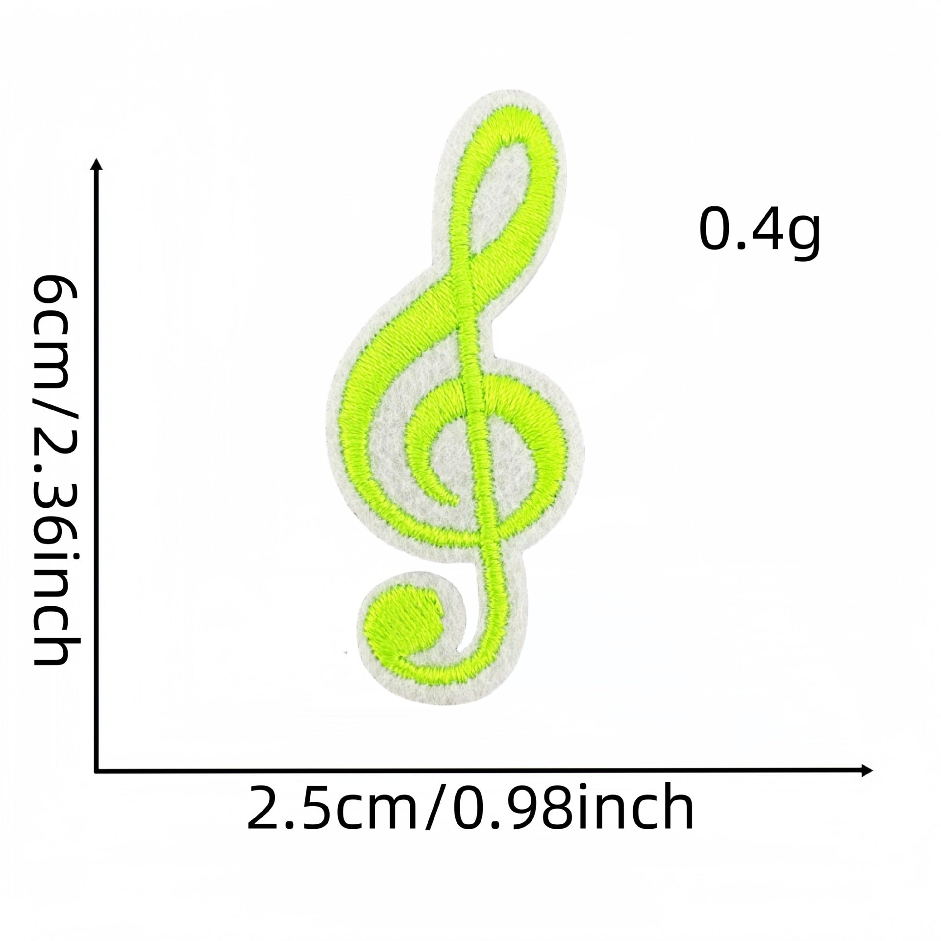 Wholesale Fashion Musical Note Iron On Cloth Patches For DIY Clothing Decoration Boutique Accessory