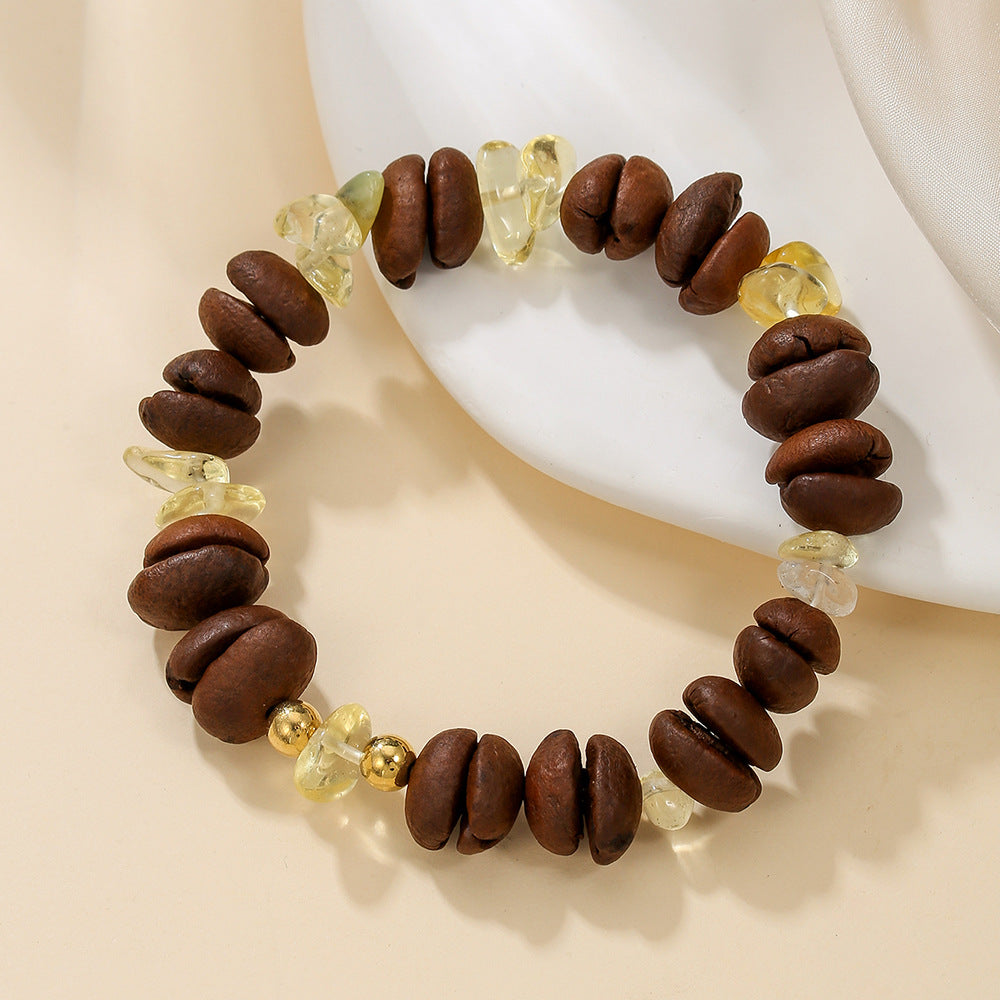 Wholesale Coffee Bean Girls Summer Sea Salt Cheese Bracelet
