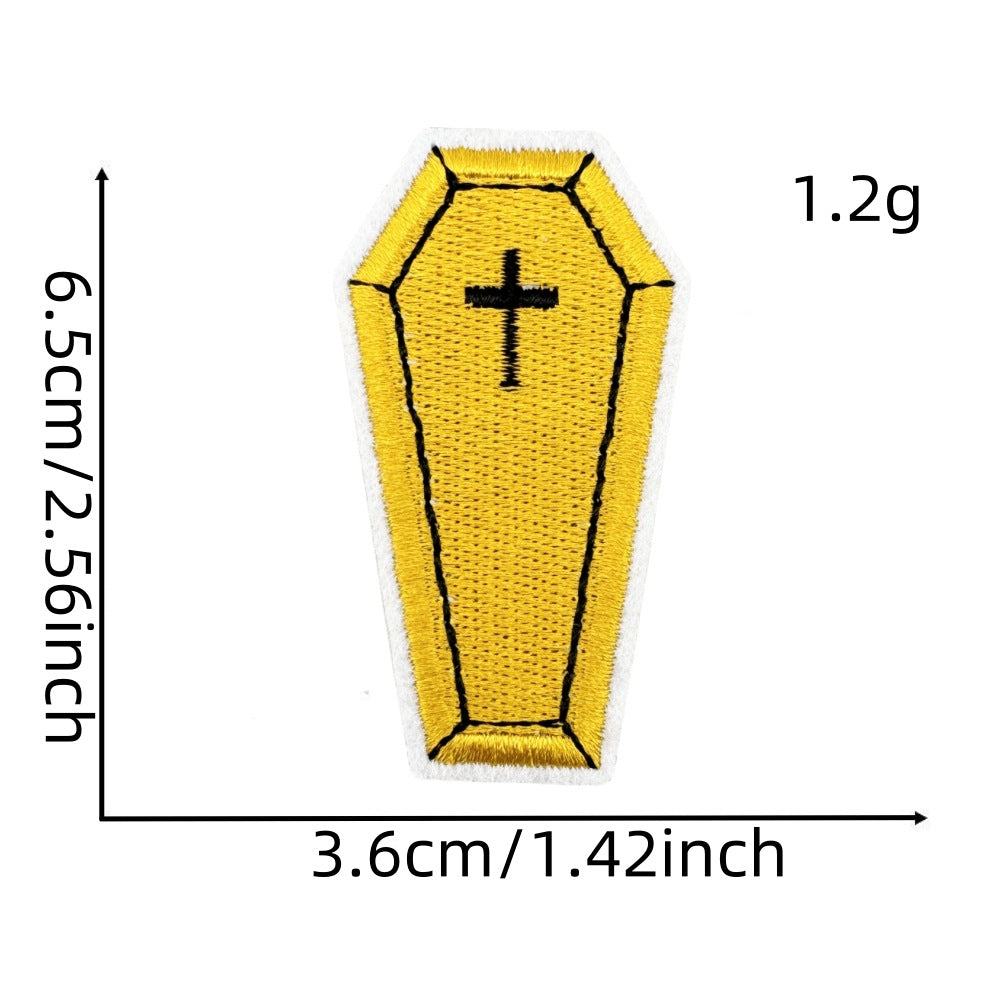 Wholesale Polyester Iron On Embroidered Patches  Pumpkin Ghost Black Series Home Decor Accent