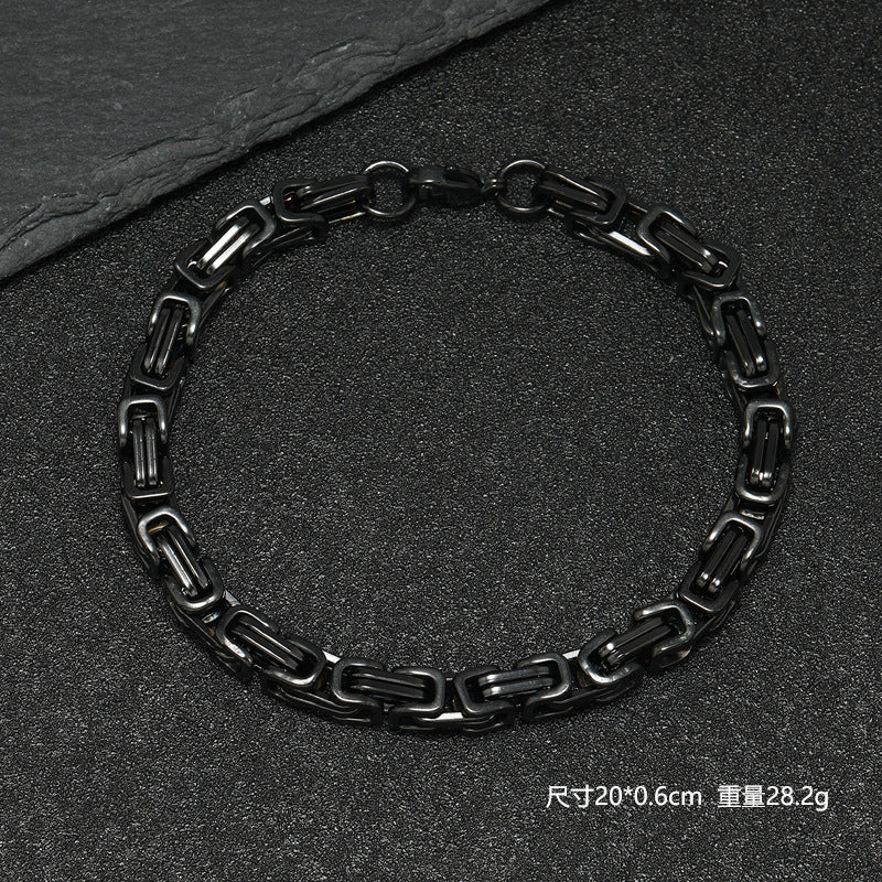 Wholesale Hip hop trendy Cuban chain titanium bracelet