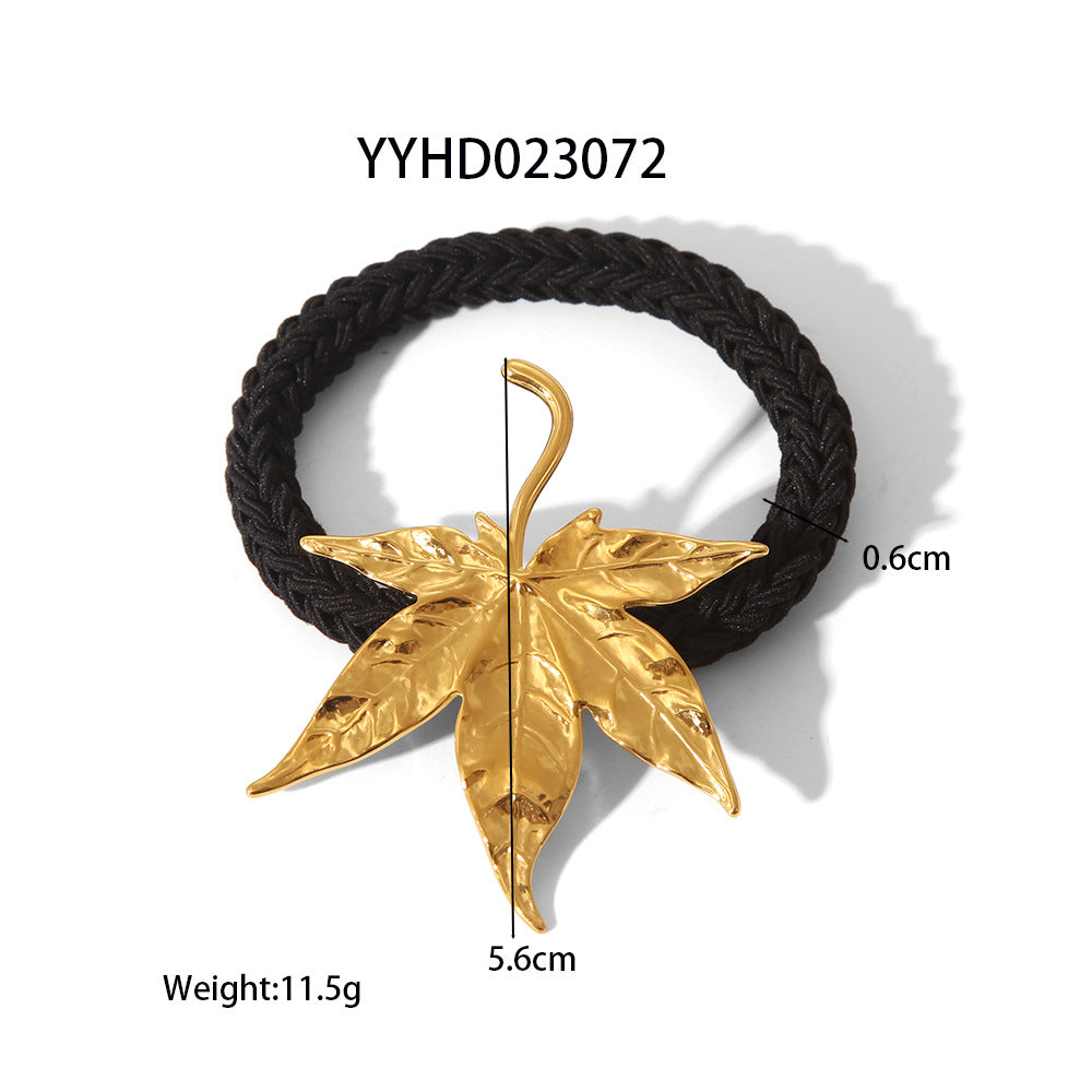 Wholesale headdress women autumn and winter maple leaf hair ring hair accessories