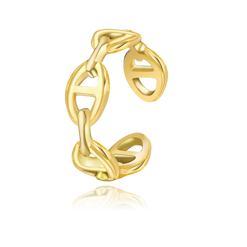 Wholesale French Style Titanium Steel Plated Non Ring