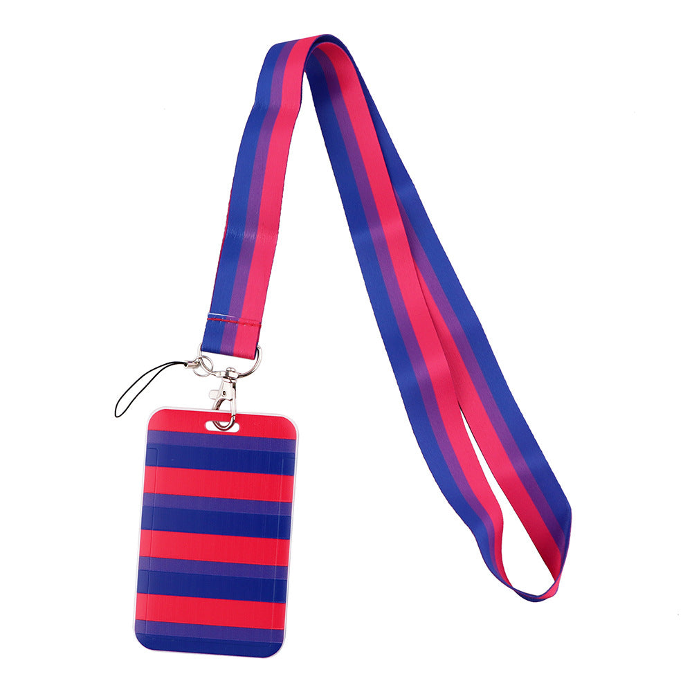 Wholesale Gay Rainbow Polyester Badge Lanyard