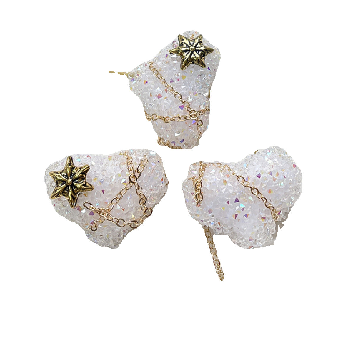 Wholesale 10pcs Colorful Gothic Punk Full Diamond Love Acrylic Beads