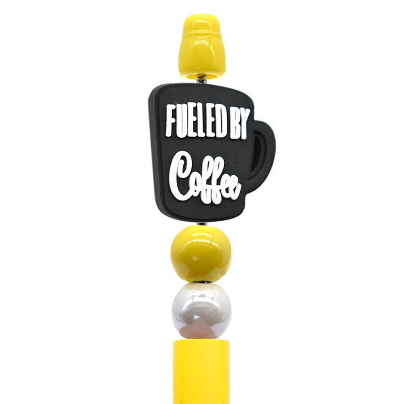 Wholesale Random 100pcs Coffee Creative Ballpoint Pen Bead