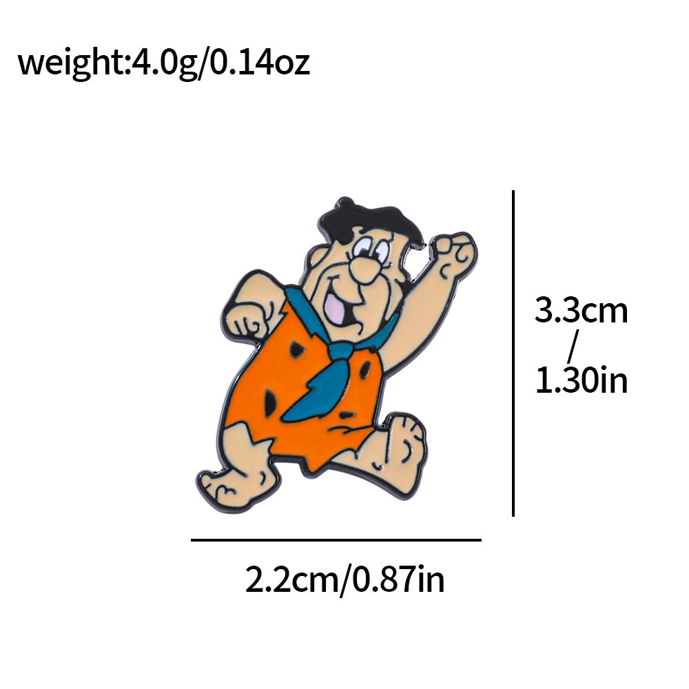 Wholesale 2pcs Alloy Cartoon Dinosaur Brooch Pin Electroplated Drop Oil Finish Trendy Decorative Accent For Bags Hats And Everyday Fashion