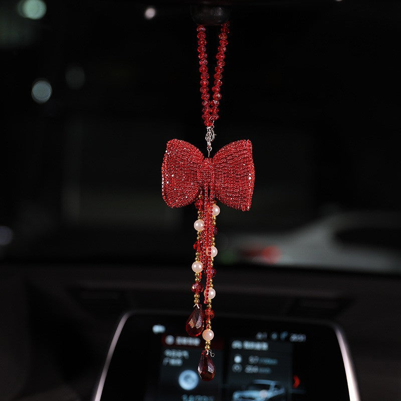 Wholesale Car Accessories with Diamond Inlay, Car Mounted Rearview Mirror Decorations