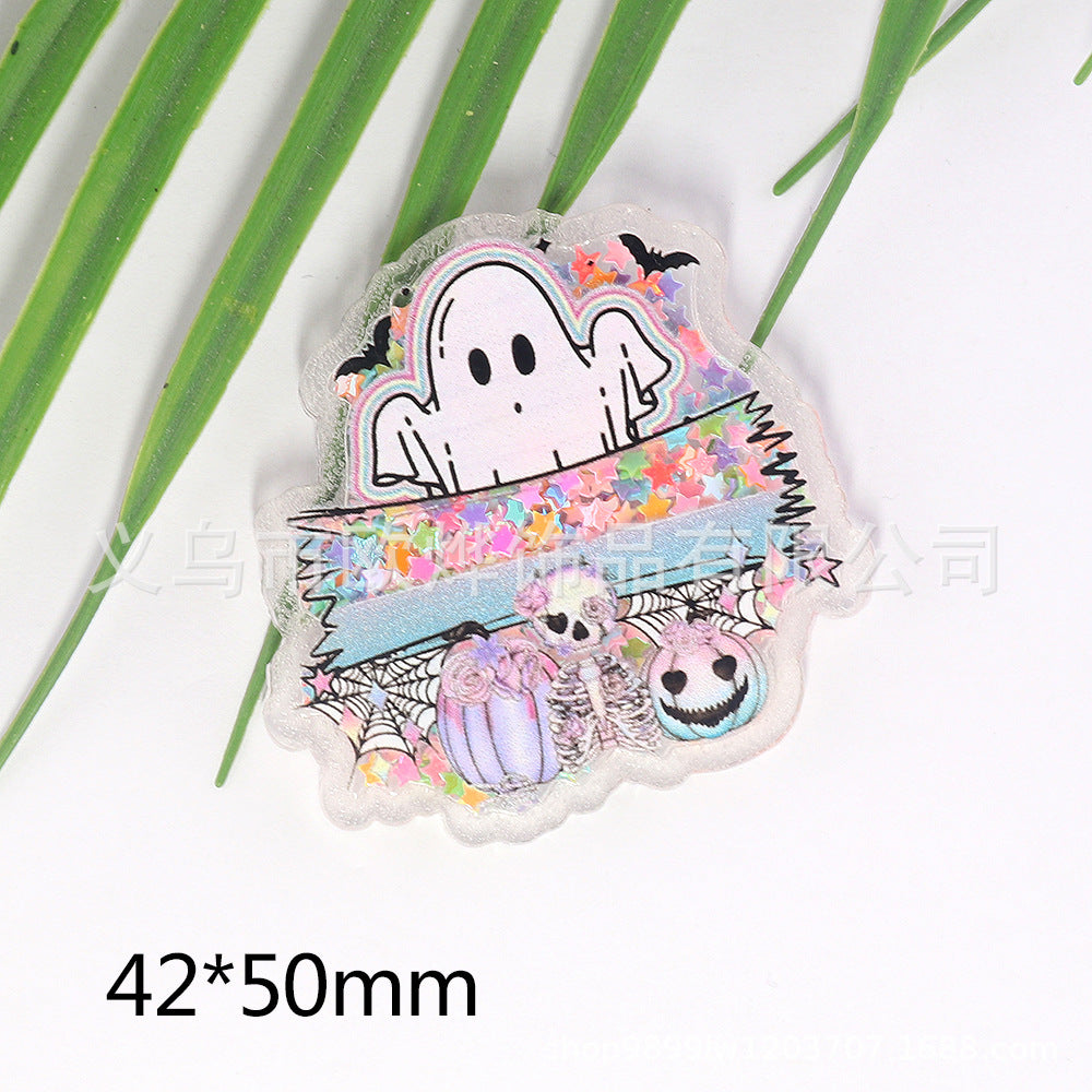 Wholesale 10pcs/pack cartoon quicksand bear bag  acrylic pin DIY patch OLY Exclusive