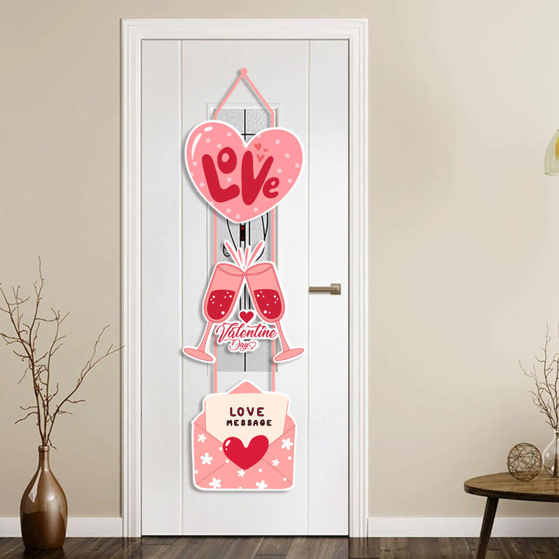 Wholesale Valentine's Day Decoration Door Hanging Love Party Hanging Decoration