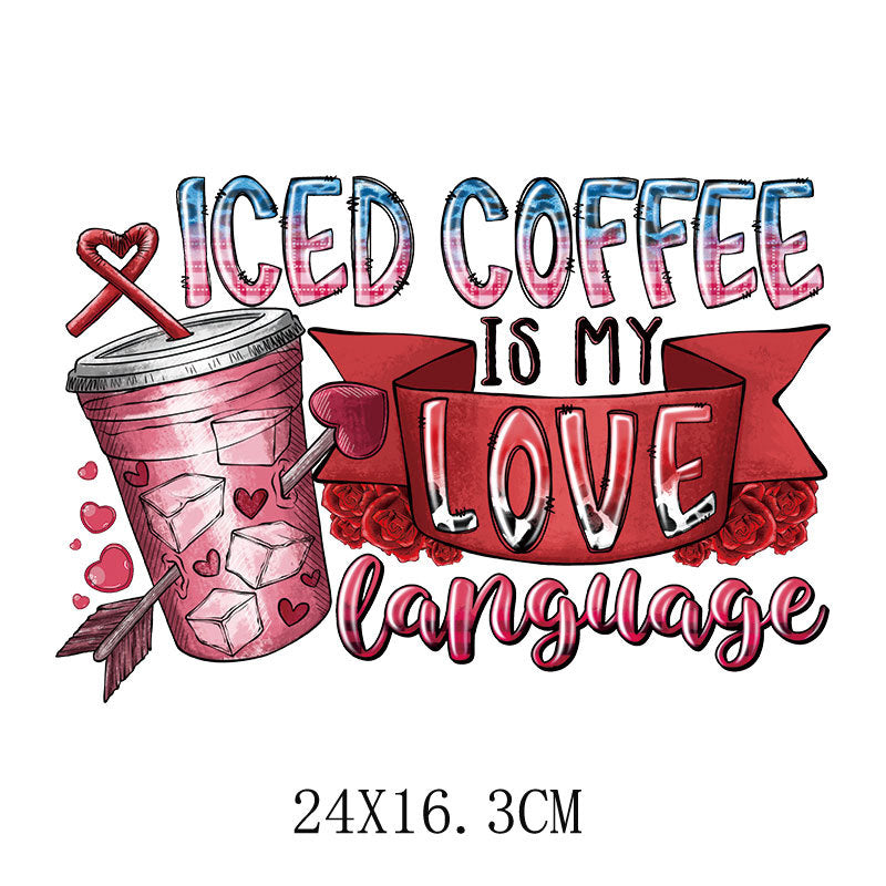 Wholesale Pink Valentine' s Day Heat Transfer   UV DTF Ready to Press Transfers Wraps