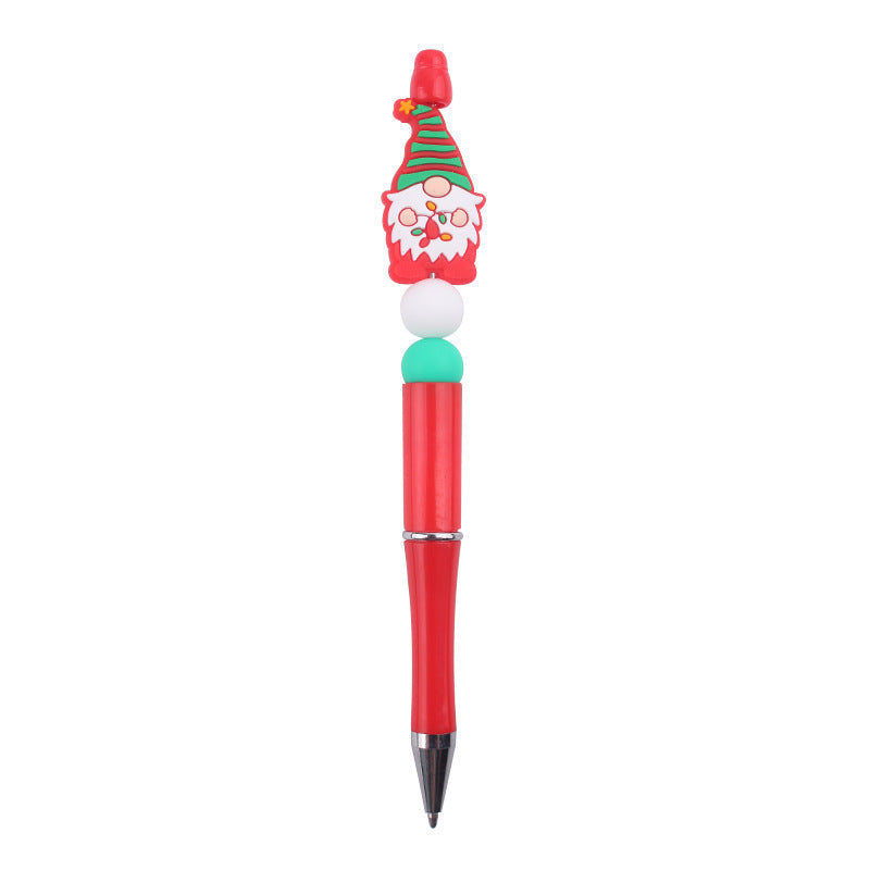 Wholesale Beaded Pens Cartoon Christmas Dwarf Old Man Silicone Ballpoint Pen