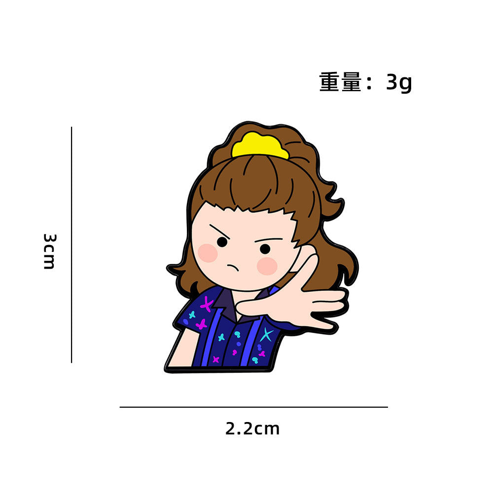 Wholesale Cute cartoon metal badge brooch