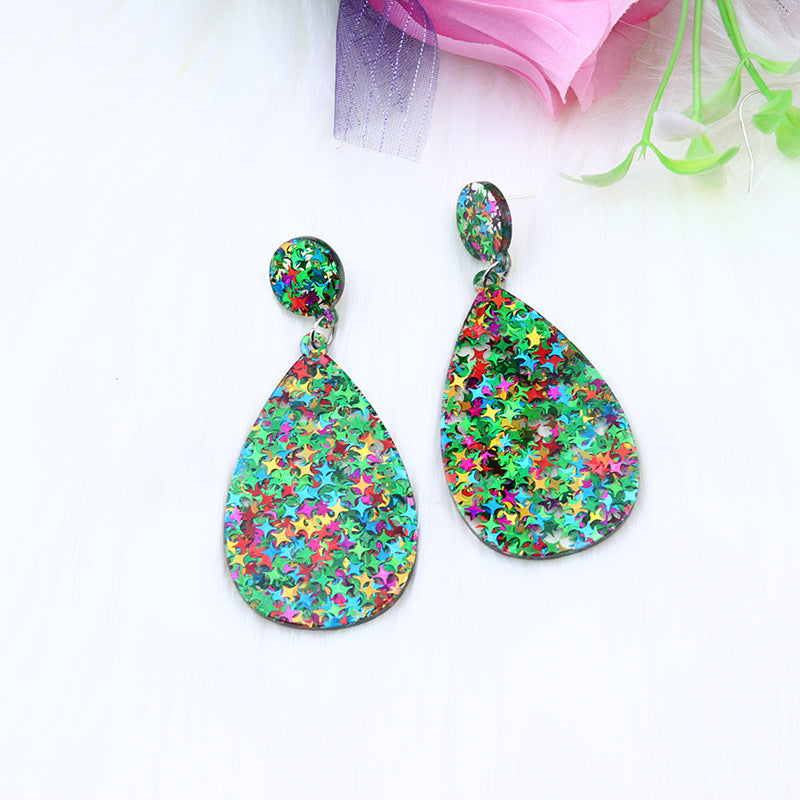 Wholesale Star Mask Carnival Acrylic Earrings