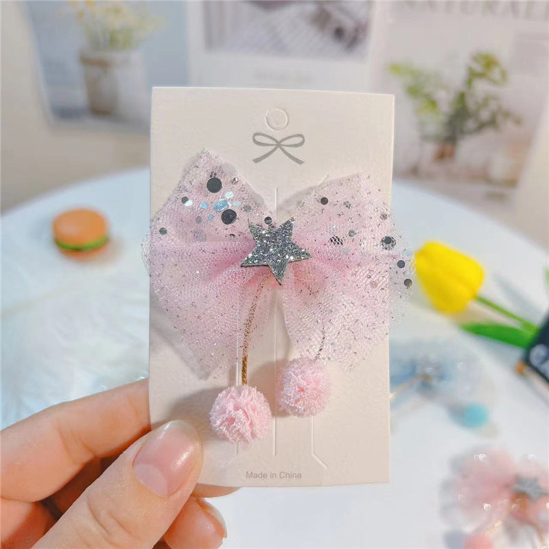 Wholesale Glitter Bow Hair Clips for Kids