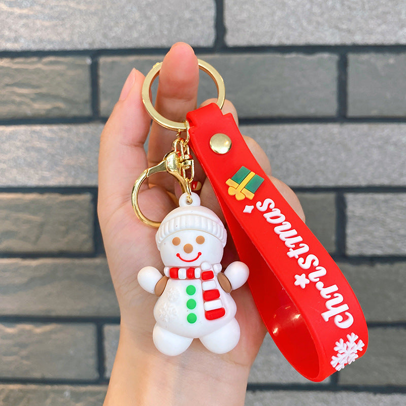 Wholesale Christmas Santa Claus Elk Snowman Keychain