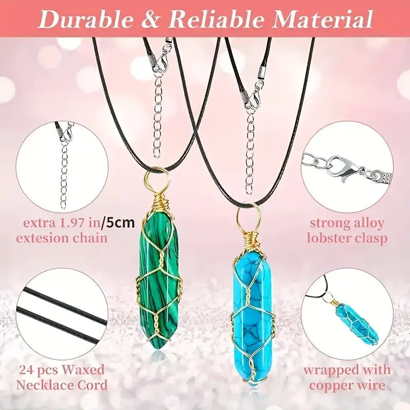 Wholesale Natural Amethyst Twisted Hexagonal Necklace