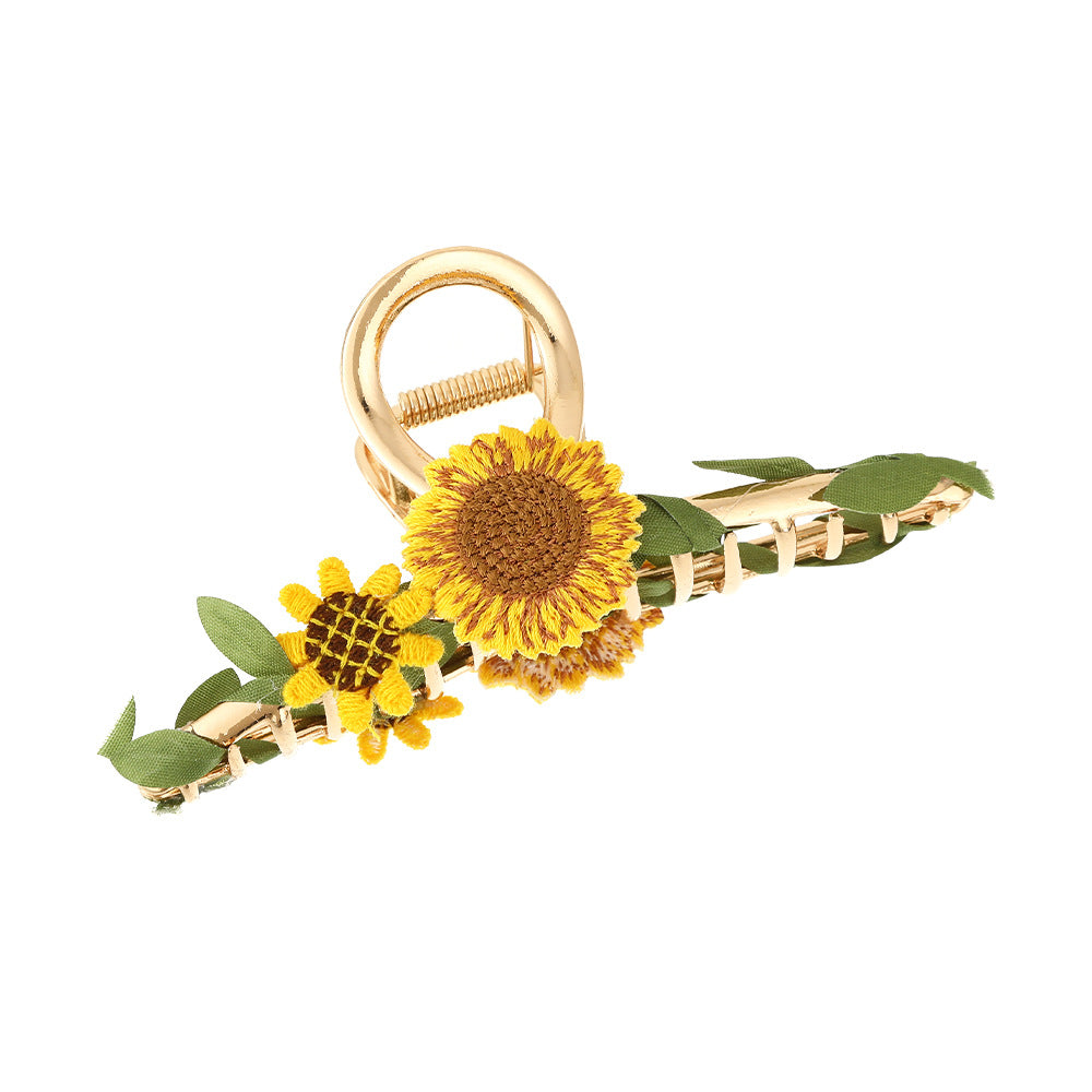 Wholesale Sunflower Metal Large Hair Clips
