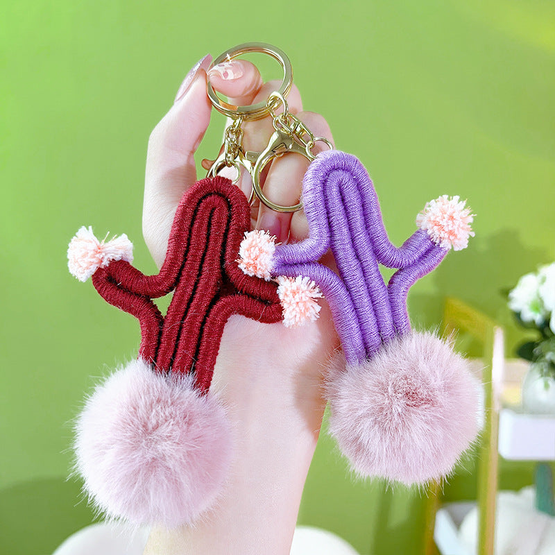 Wholesale Handmade Woven Cotton Rope Keychains