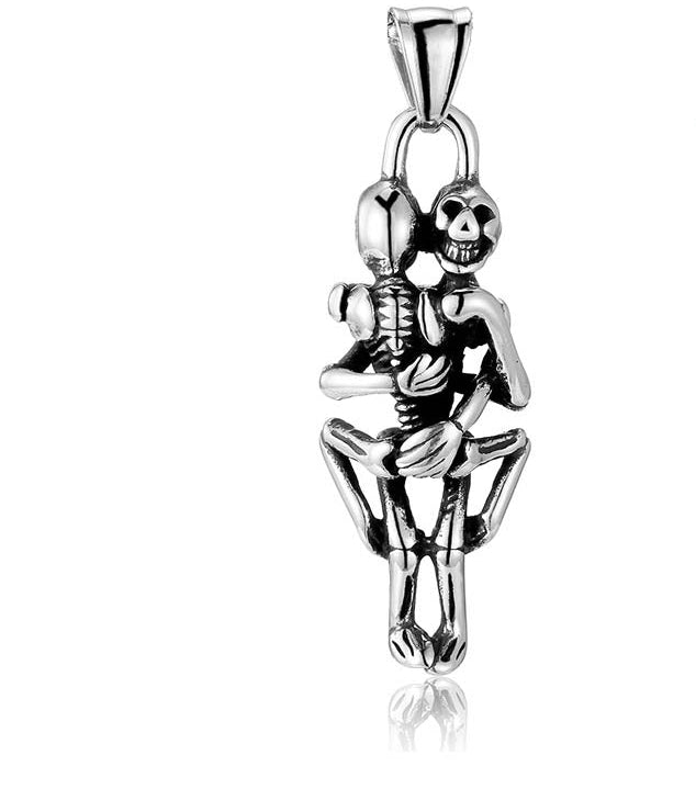 Wholesale Stainless Steel Embrace Lover Pendant Necklace