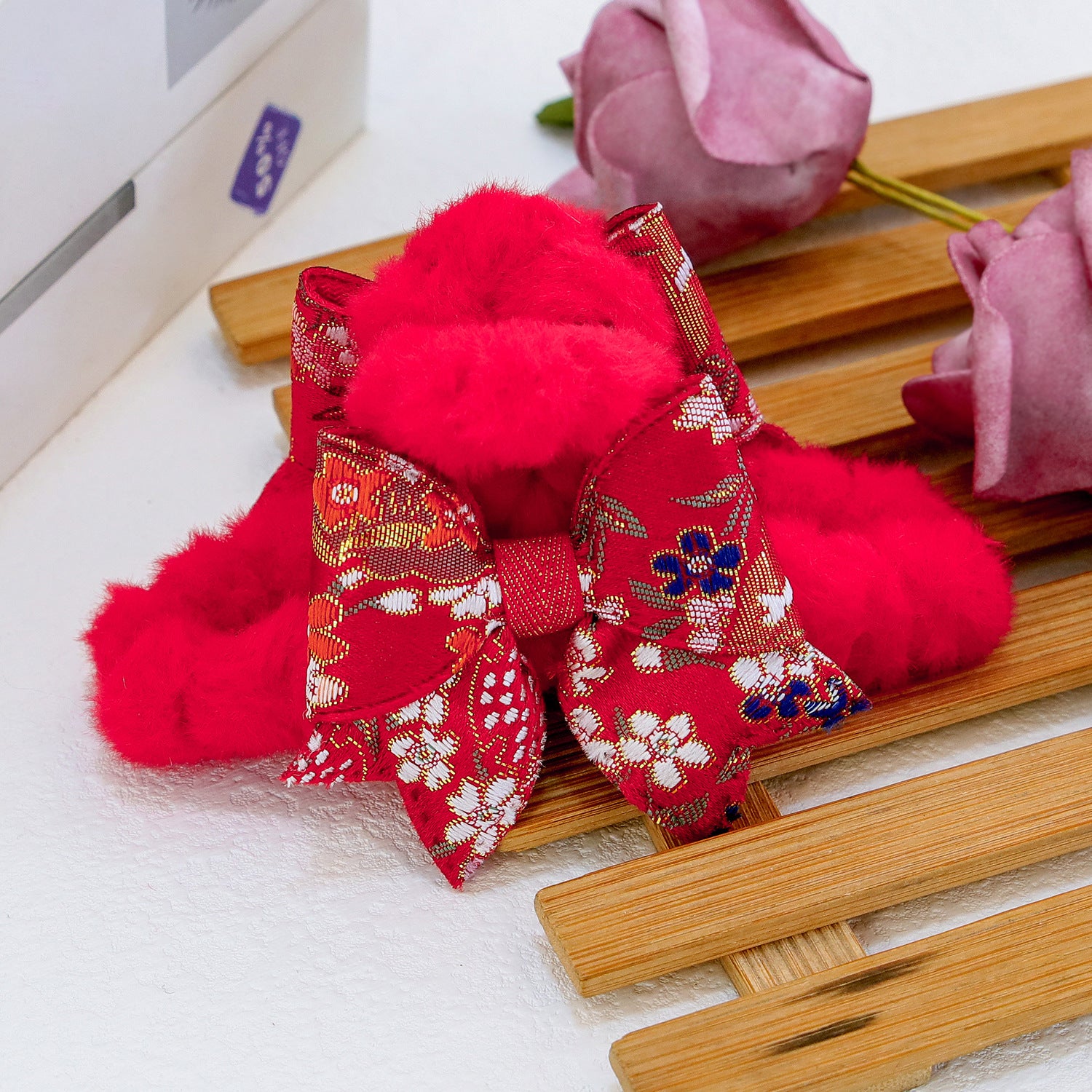 Wholesale Bow Tassel Plush Hair Clips